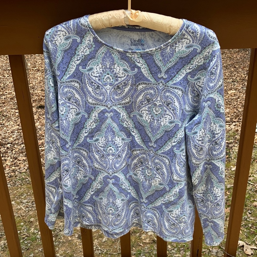 Croft & Barrow cotton paisley shirt